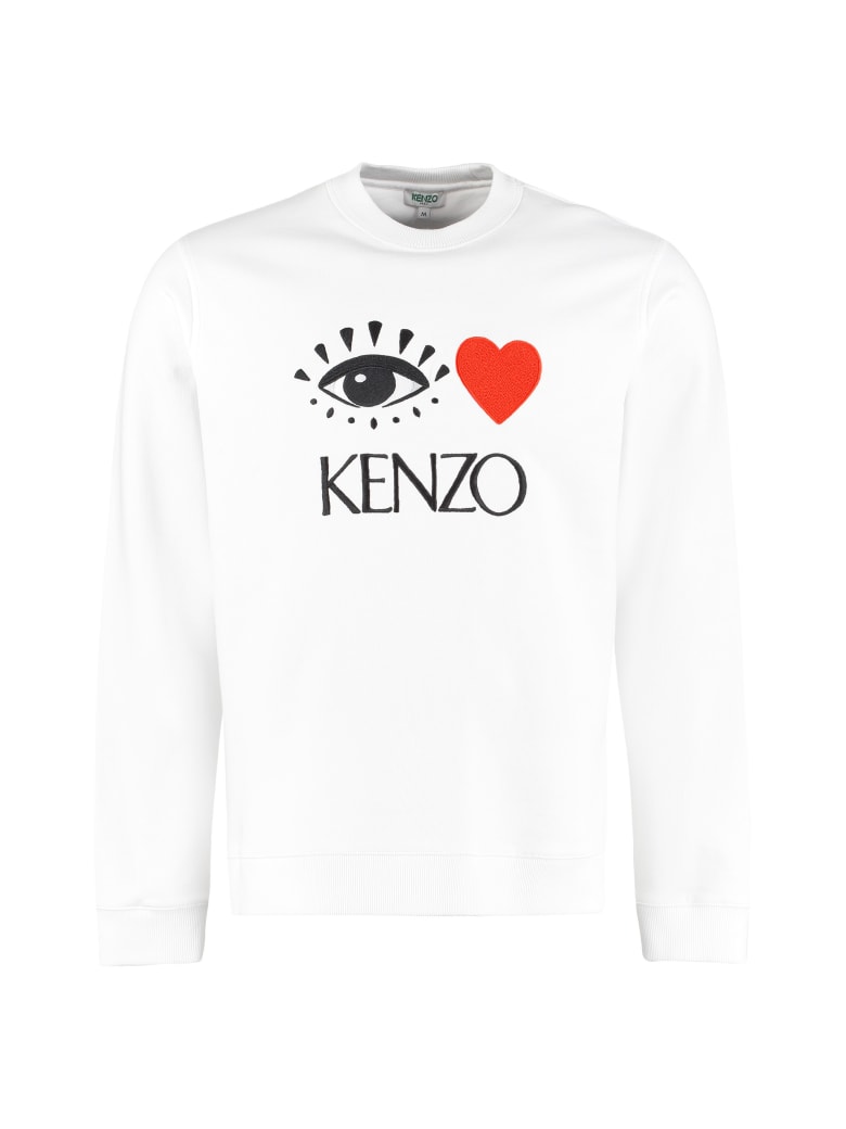 kenzo white eye sweatshirt