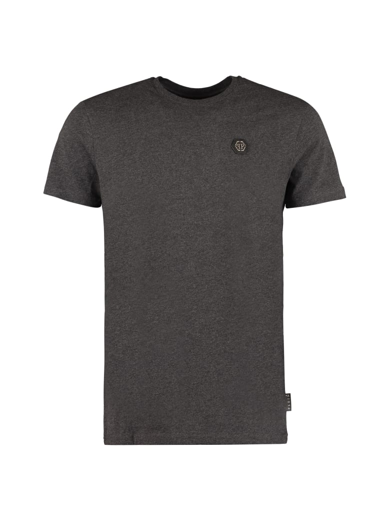 Philipp Plein Cotton Crew-neck T-shirt - grey