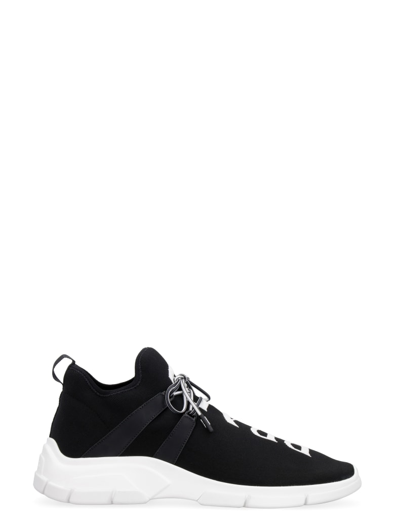 Prada Knit Low-top Sneakers - black