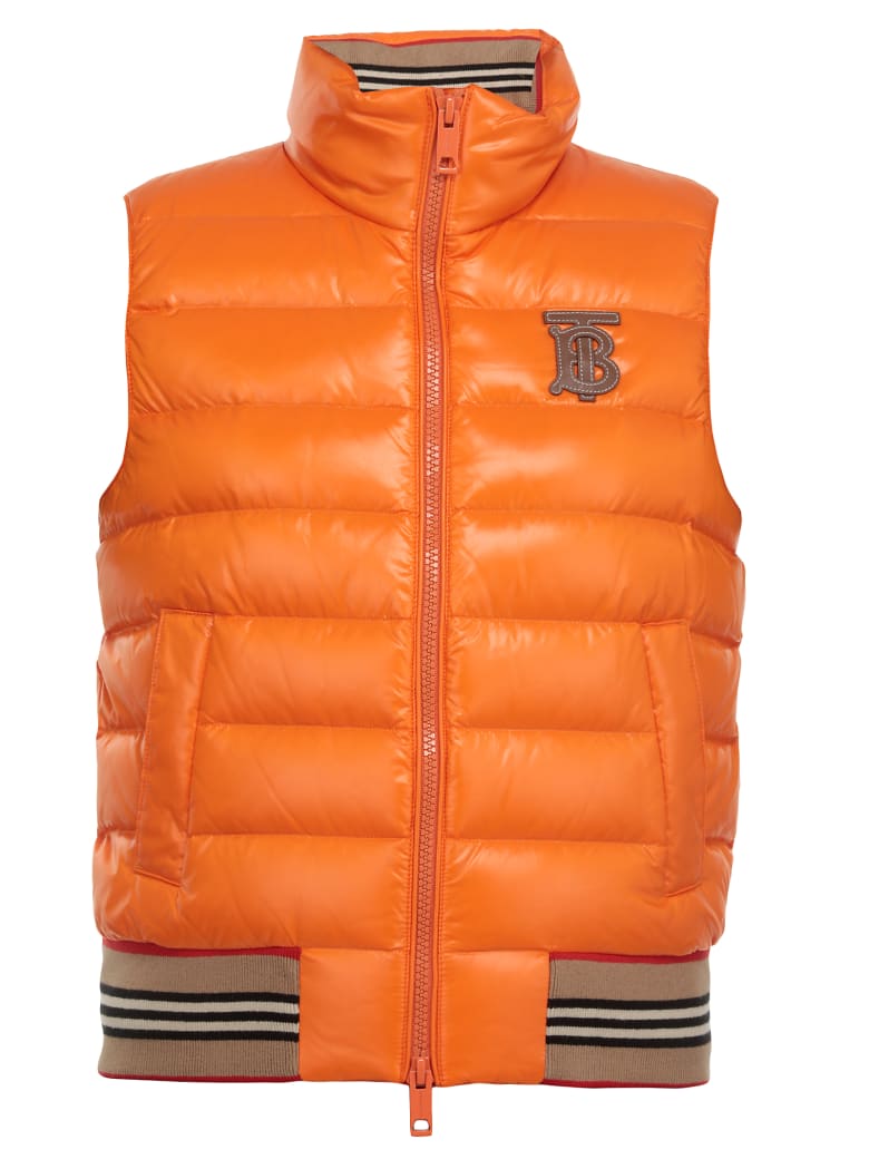 orange burberry jacket