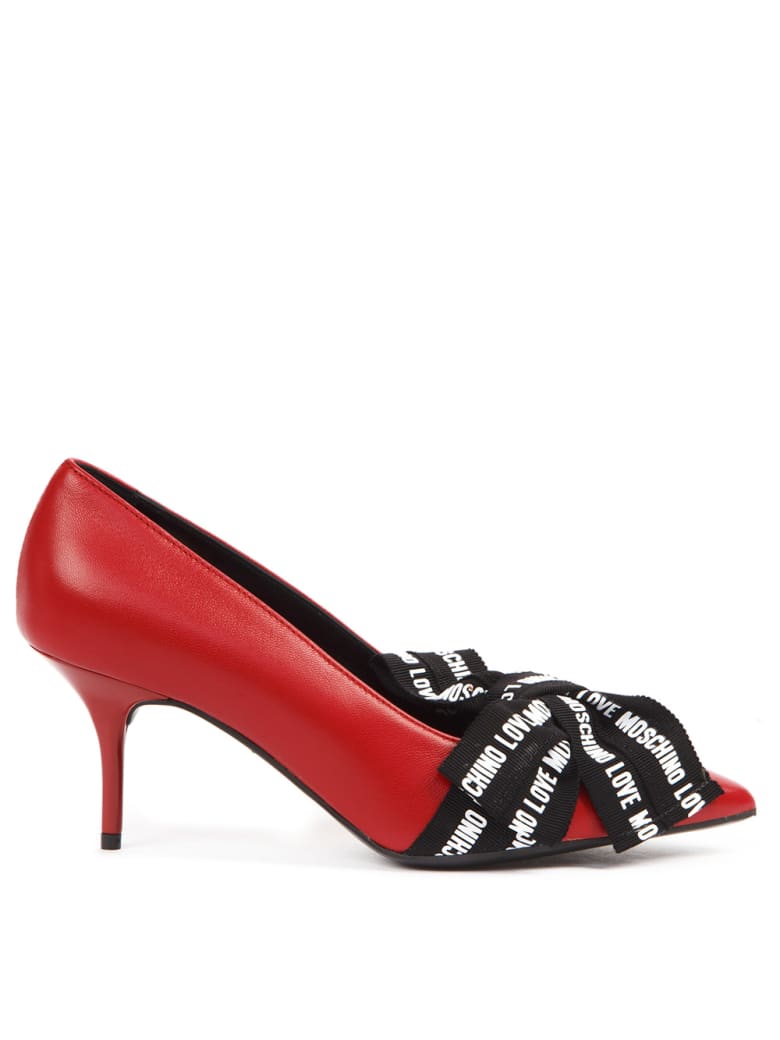 moschino red heels