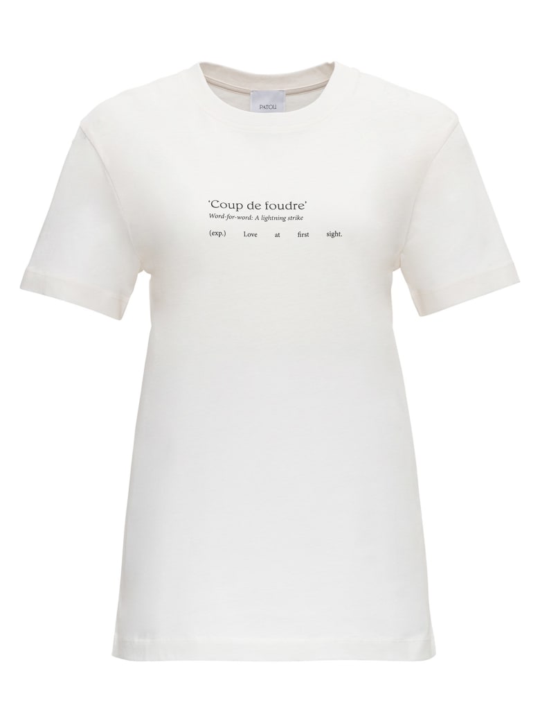 Patou T-shirt With Logo Print - White