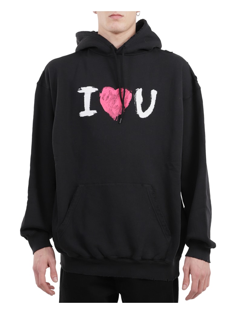Balenciaga Black Ilu Hoodie - Nero e Bianco