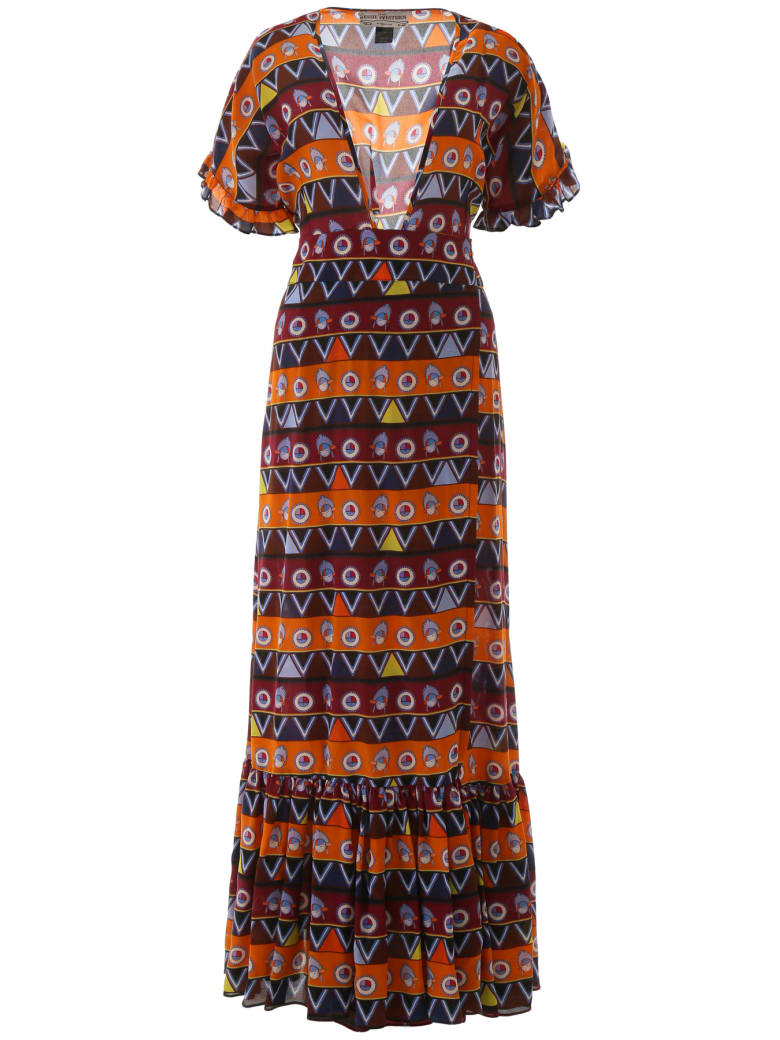 Jessie Western Sun Dance Long Dress - ORANGE (Red)