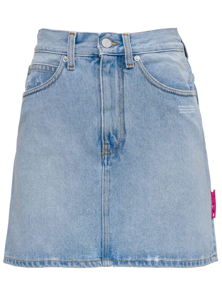 Off-White Five-pocket Denim Skirt - Light blue