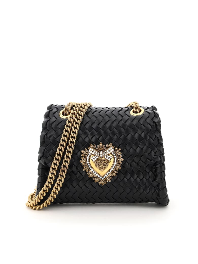 Dolce & Gabbana Devotion Chevron Woven Bag