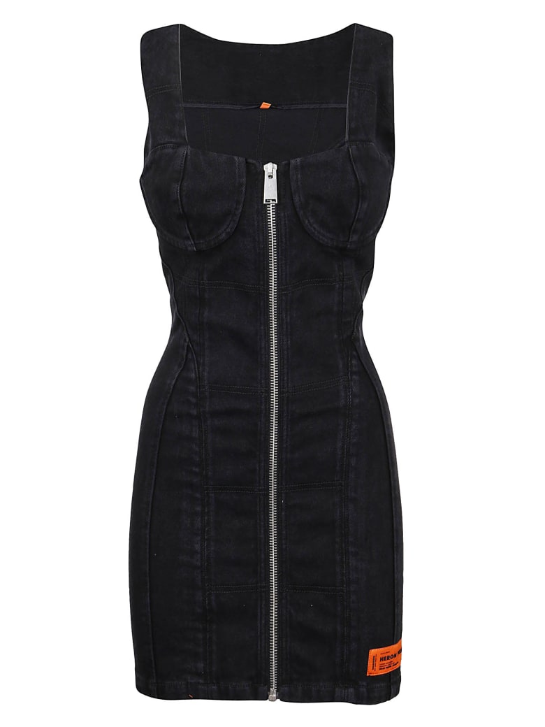 HERON PRESTON Abito Stretch Zipped - Vintage Black