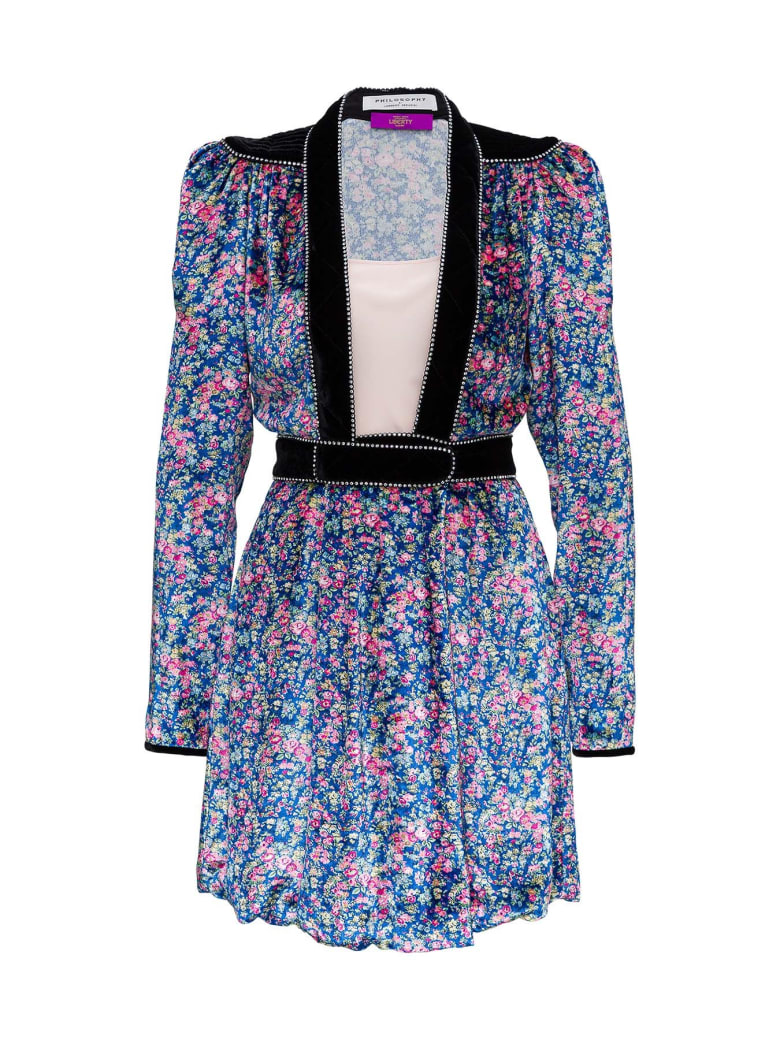 Philosophy di Lorenzo Serafini Floral Dress In Viscose Blend - Multicolor