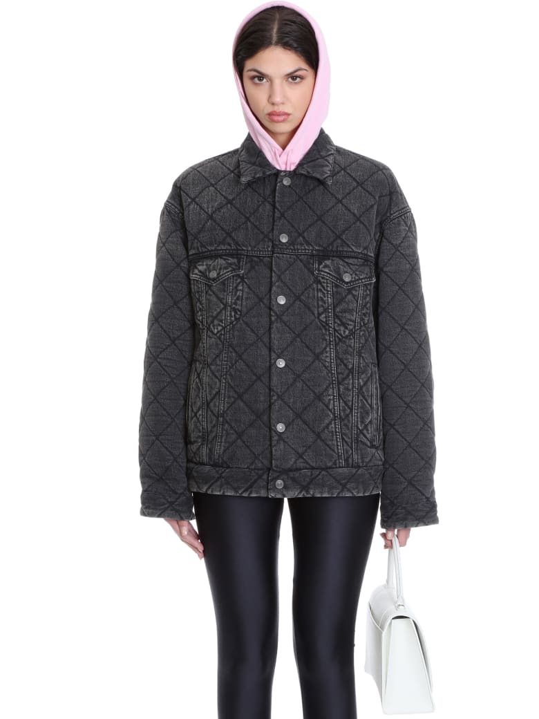 Balenciaga Denim In Black Denim - Nero