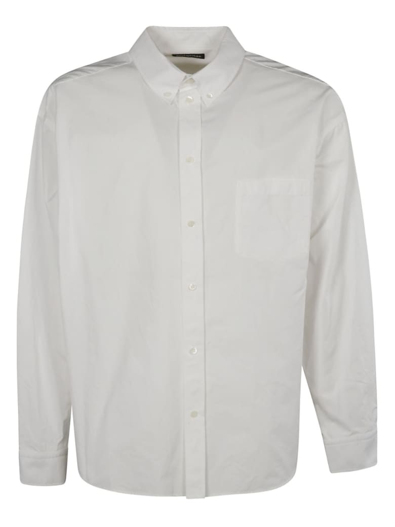 Balenciaga Back Logo Print Long-sleeved Shirt - Bianco