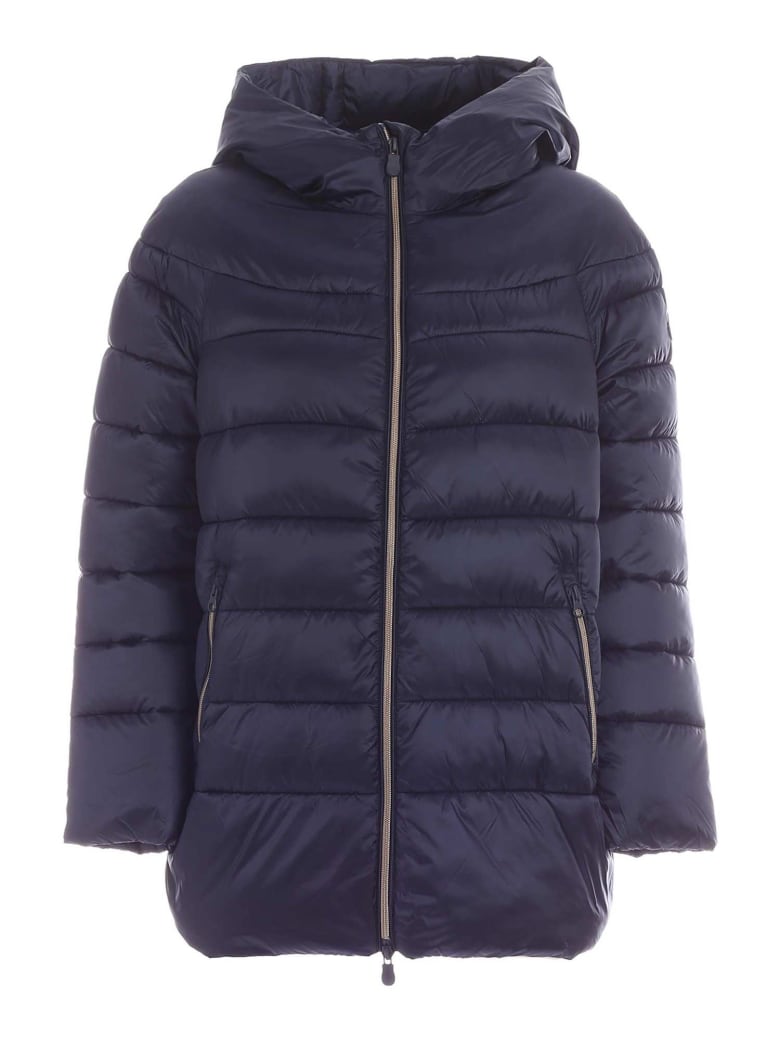Save the Duck Hooded Down Jacket - Blu