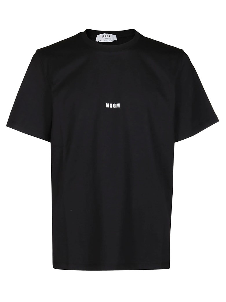 MSGM Black Cotton T-shirt - Black