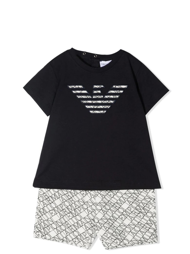 Emporio Armani Complete T-shirt And Shorts - Bianca