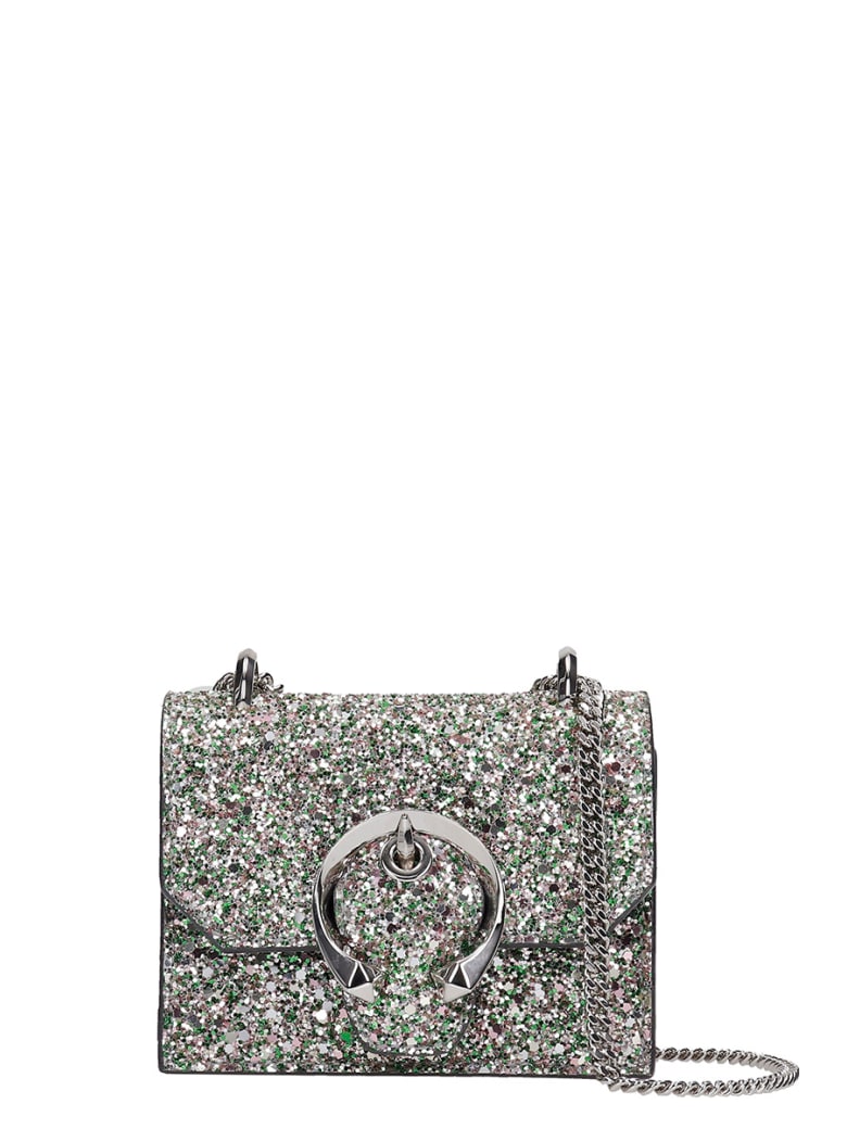 Jimmy Choo Mini Paris Shoulder Bag In Green Patent Leather - green