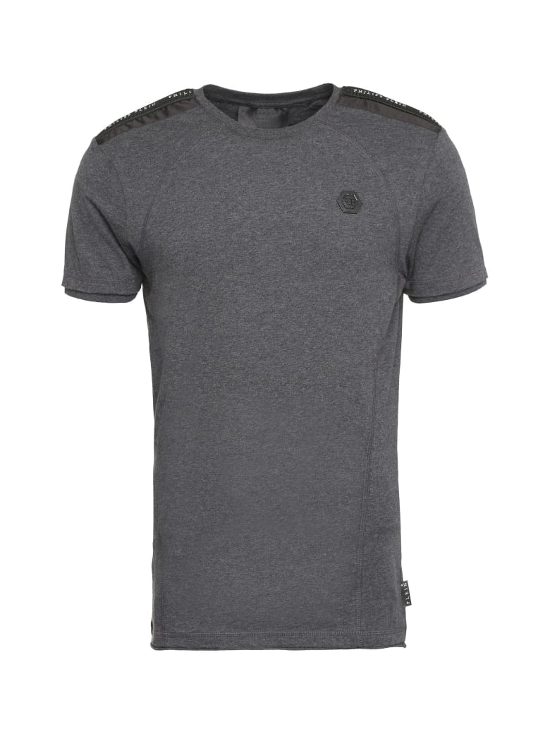 Philipp Plein Logo Cotton T-shirt - grey