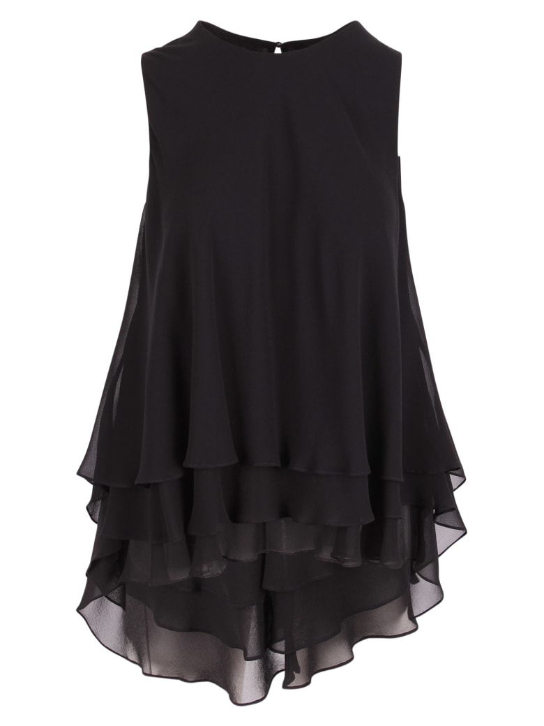 Max Mara 'randers' Silk Top - Black