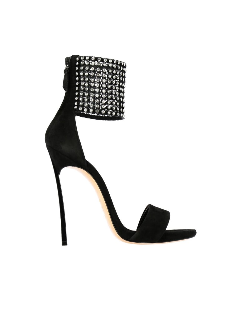 Casadei Casadei Heeled Sandals Shoes Women Casadei black Heeled sandals Women Casadei Silver | Shoes Women Casadei