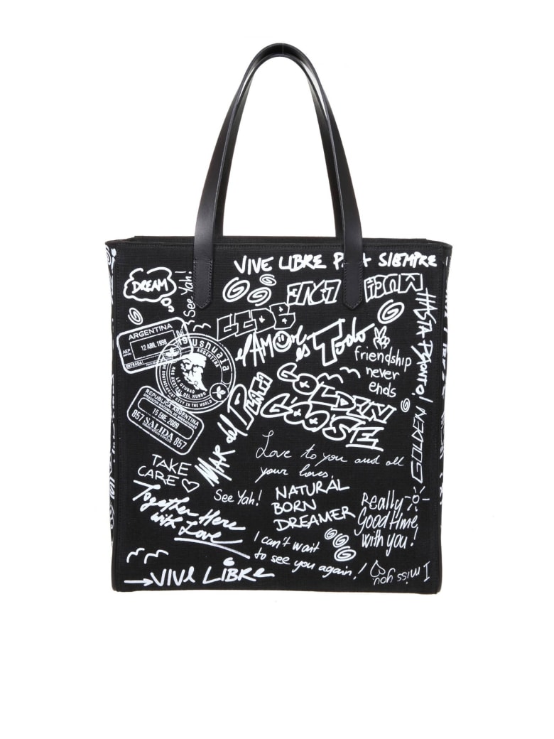Golden Goose California Buying Canvas With Graffiti - White/Black