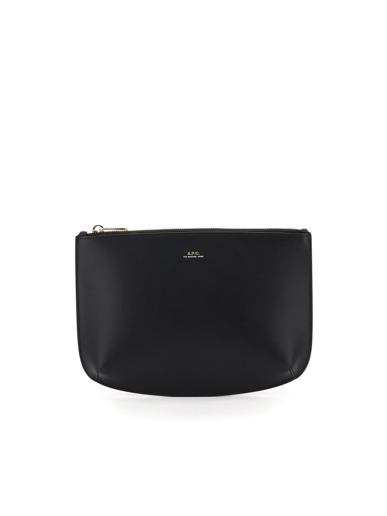 A.P.C. Sarah Leatherclutch - BLACK