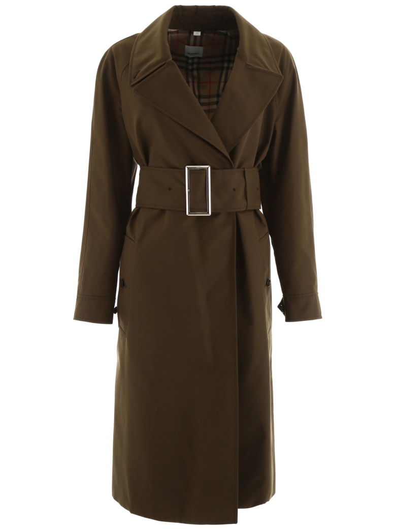 burberry green military coat