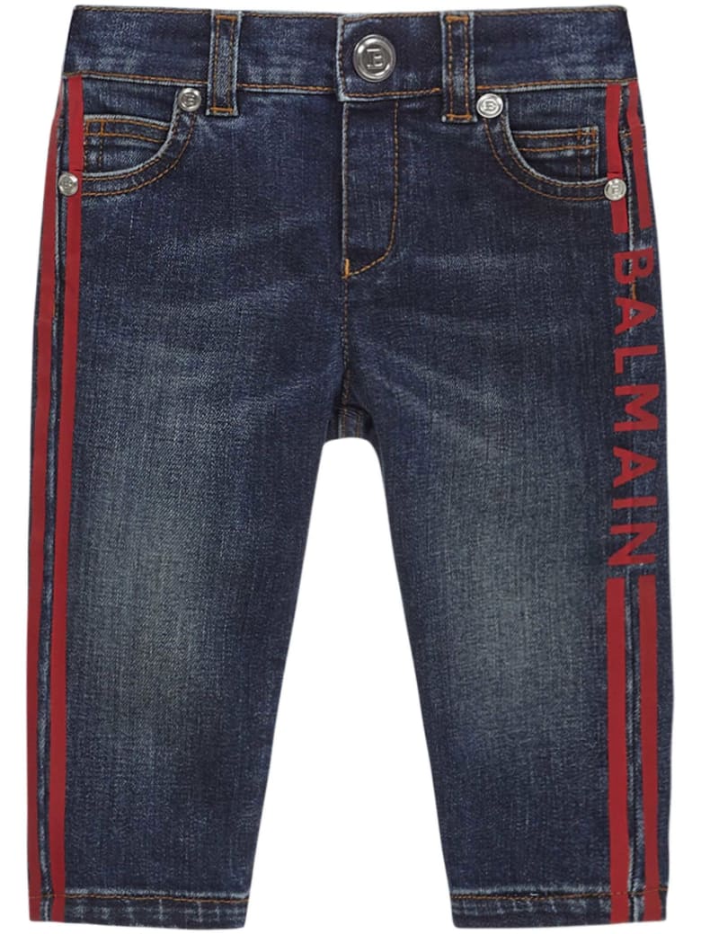 Balmain Paris Kids Jeans - Blue