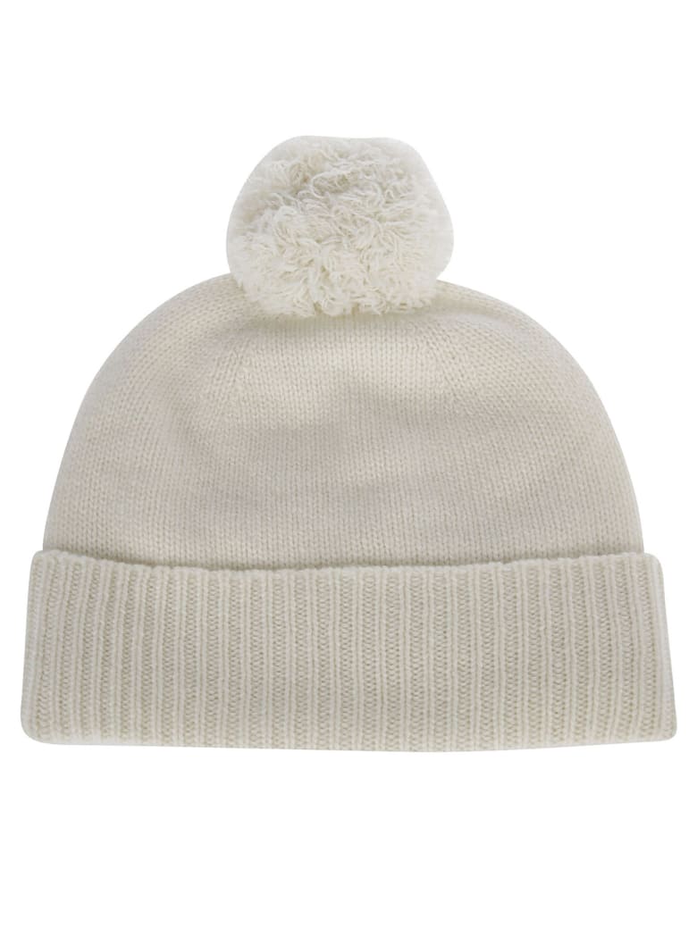 Agnona White Cashmere Blend Hat - White