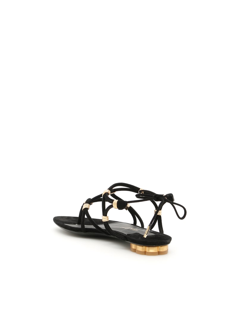 Salvatore Ferragamo Suede Fiuggi Sandals | italist, ALWAYS LIKE A SALE