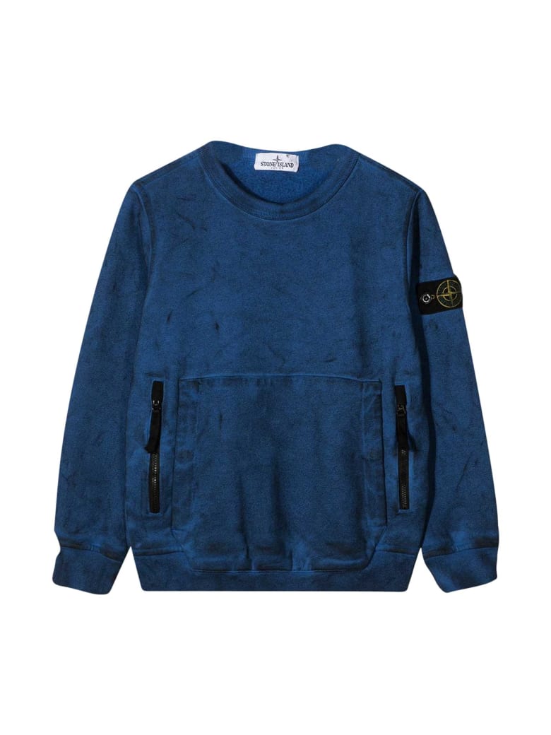 Stone Island Junior Blue Sweatshirt - Pervinca