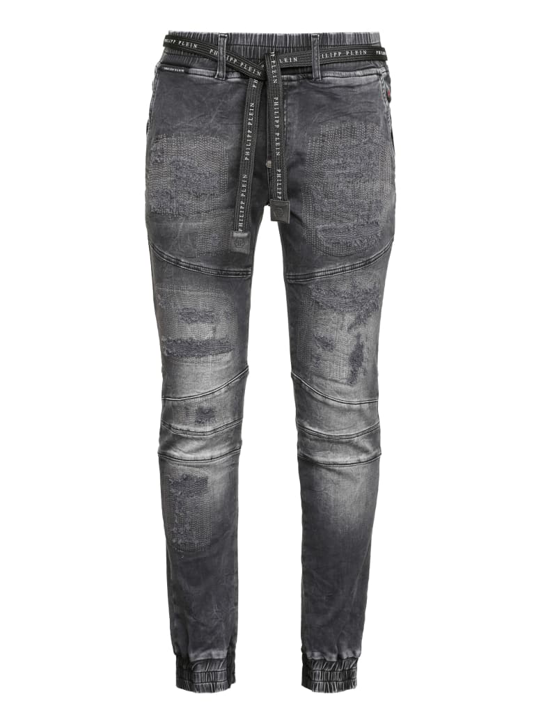 Philipp Plein Denim Jogging Pants - grey