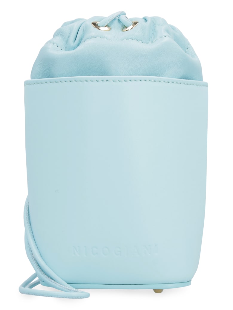 Nico Giani Adenia Mini Leather Bucket Bag - Blue