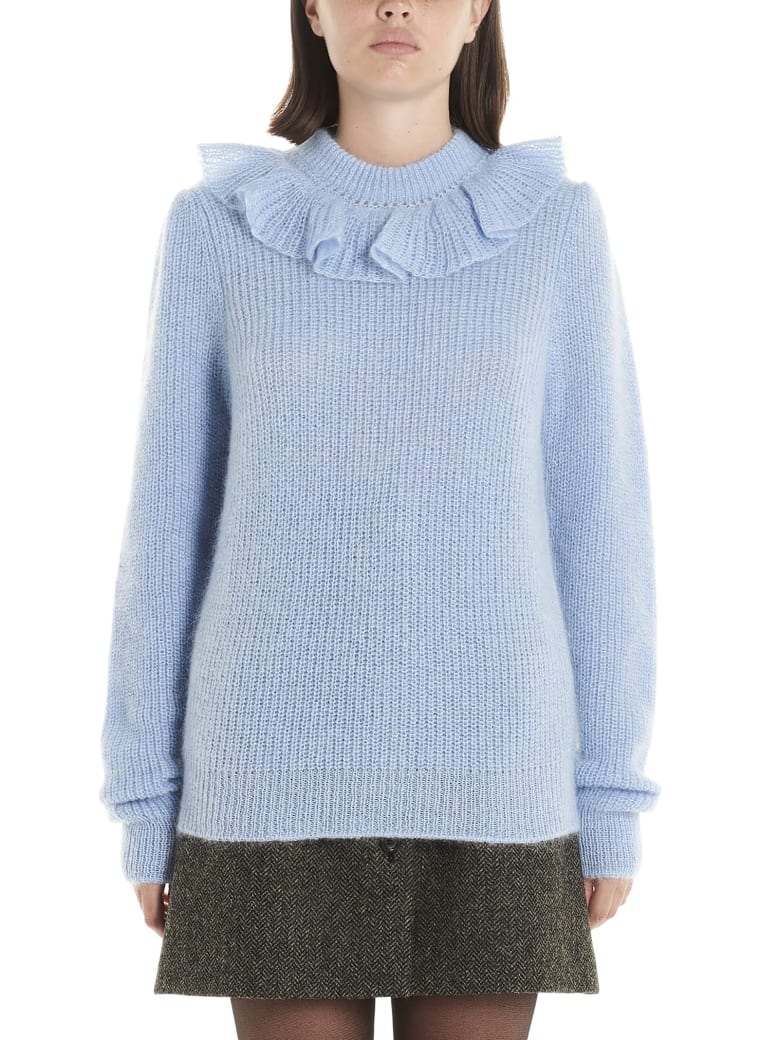 Miu Miu Miu Miu Sweater - Light blue - 11015696 | italist