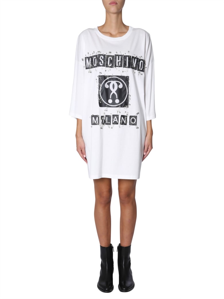 Moschino Oversize Fit Dress With Logo 