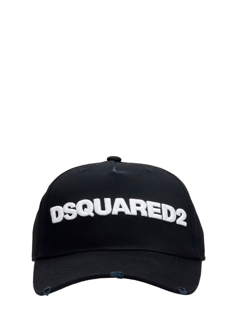 Dsquared2 Hats In Black Cotton - Nerobianco