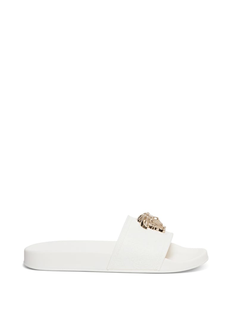 versace sandals white