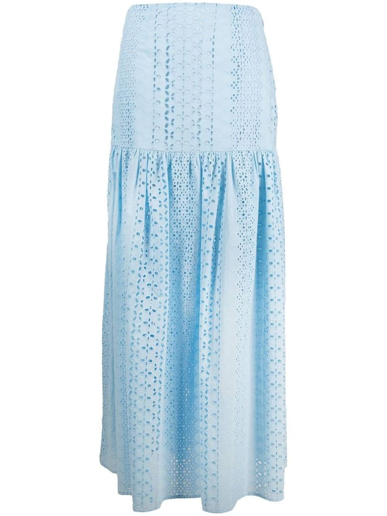 Federica Tosi Sangallo Ligh Blue Long Skirt - Celeste