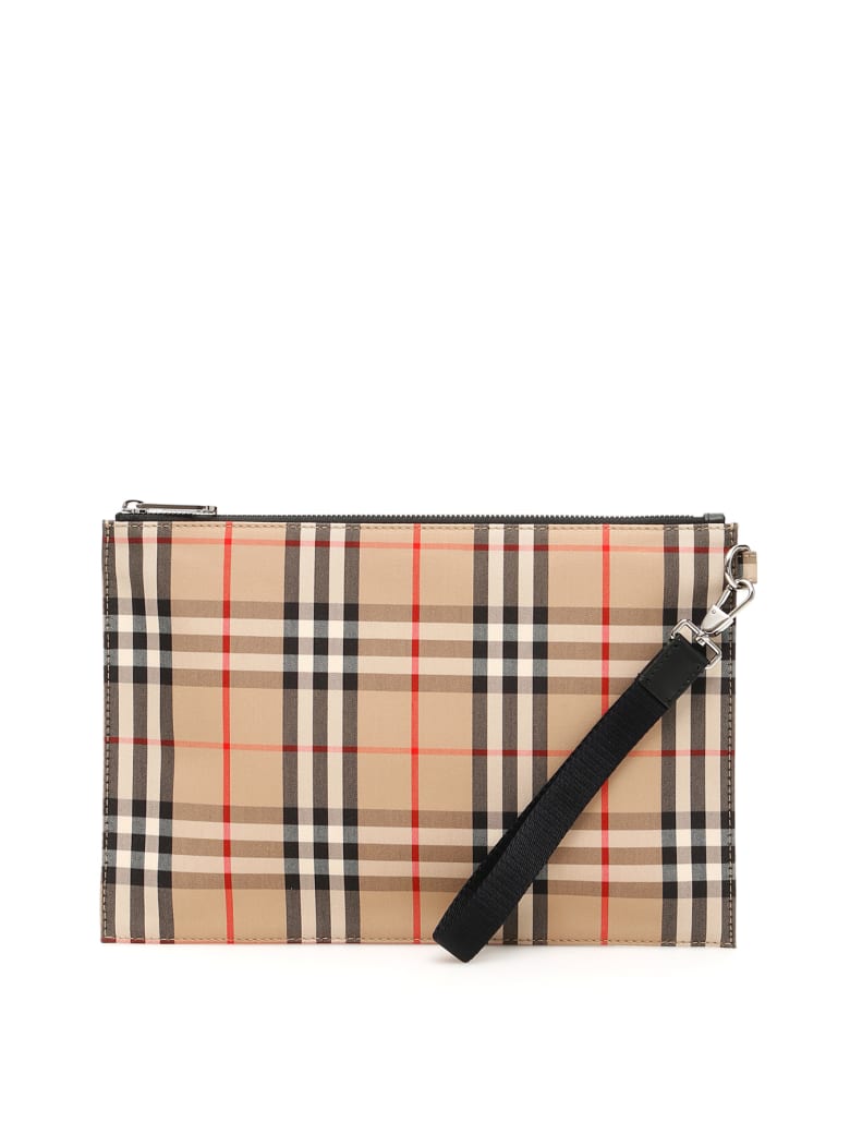 burberry check pouch