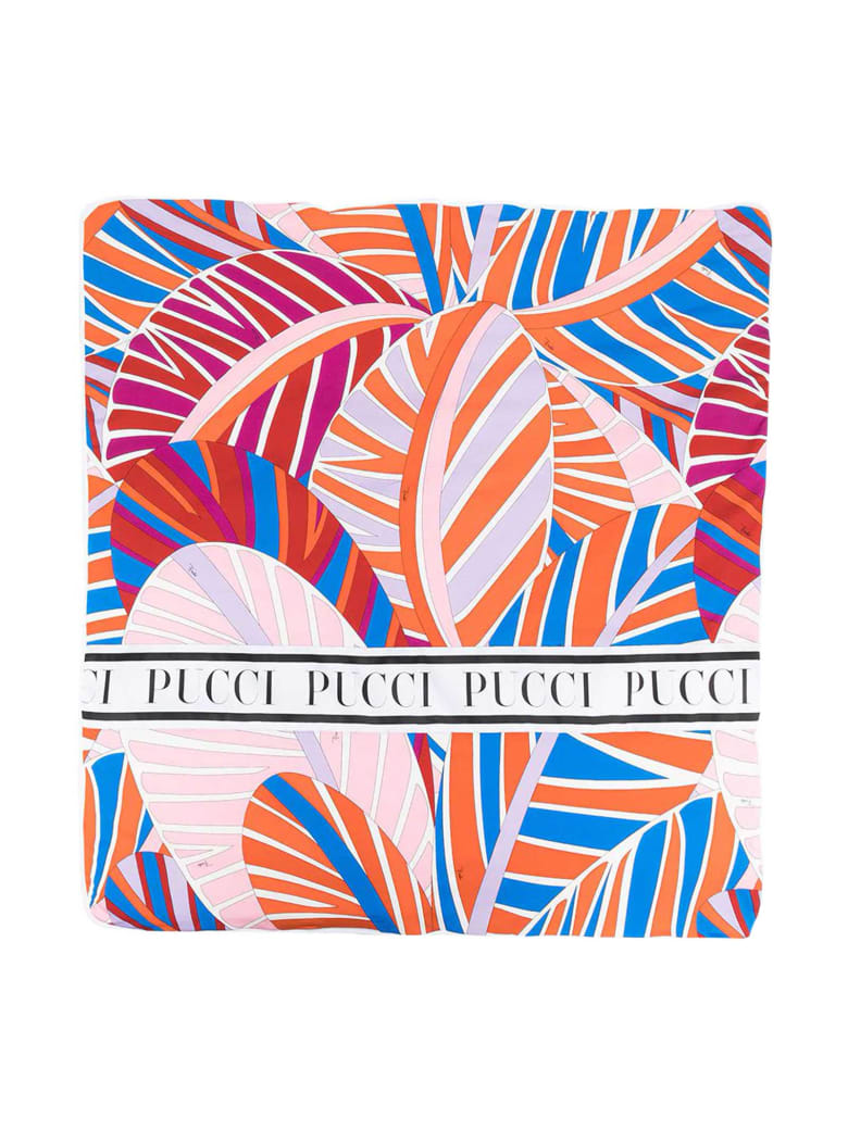 Emilio Pucci Emilio Pucci Kids Multicolored Blanket - Arancio/azzurro