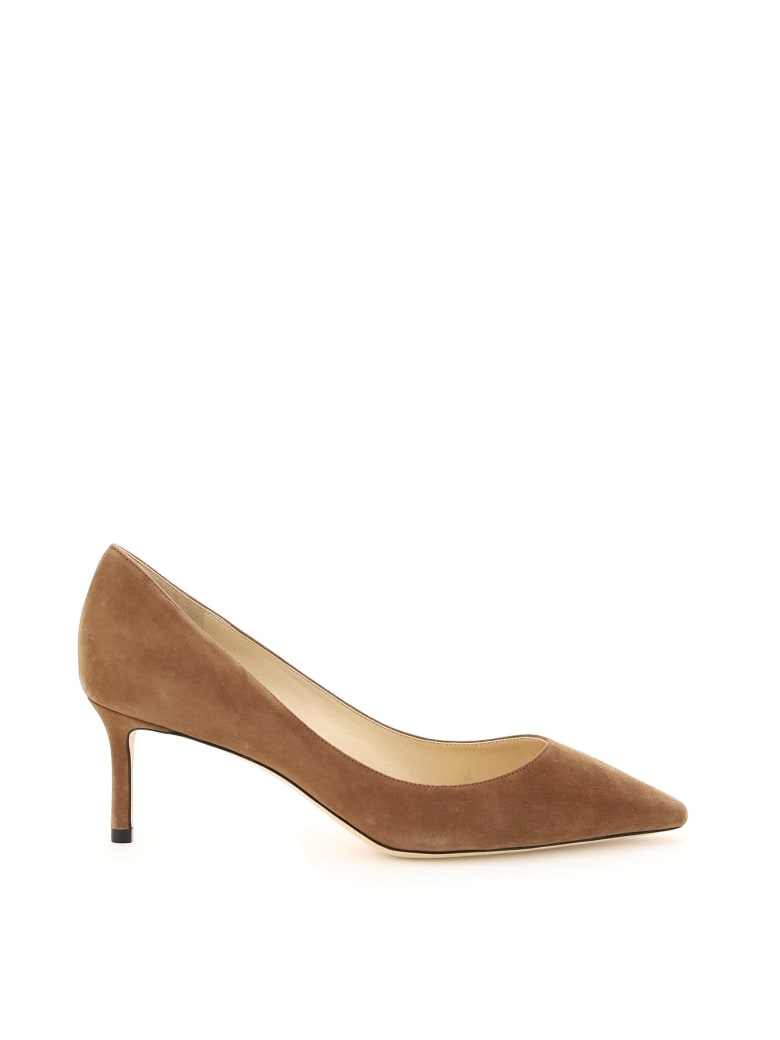 Jimmy Choo Romy 60 Suede Pumps - CLOVE (Brown)