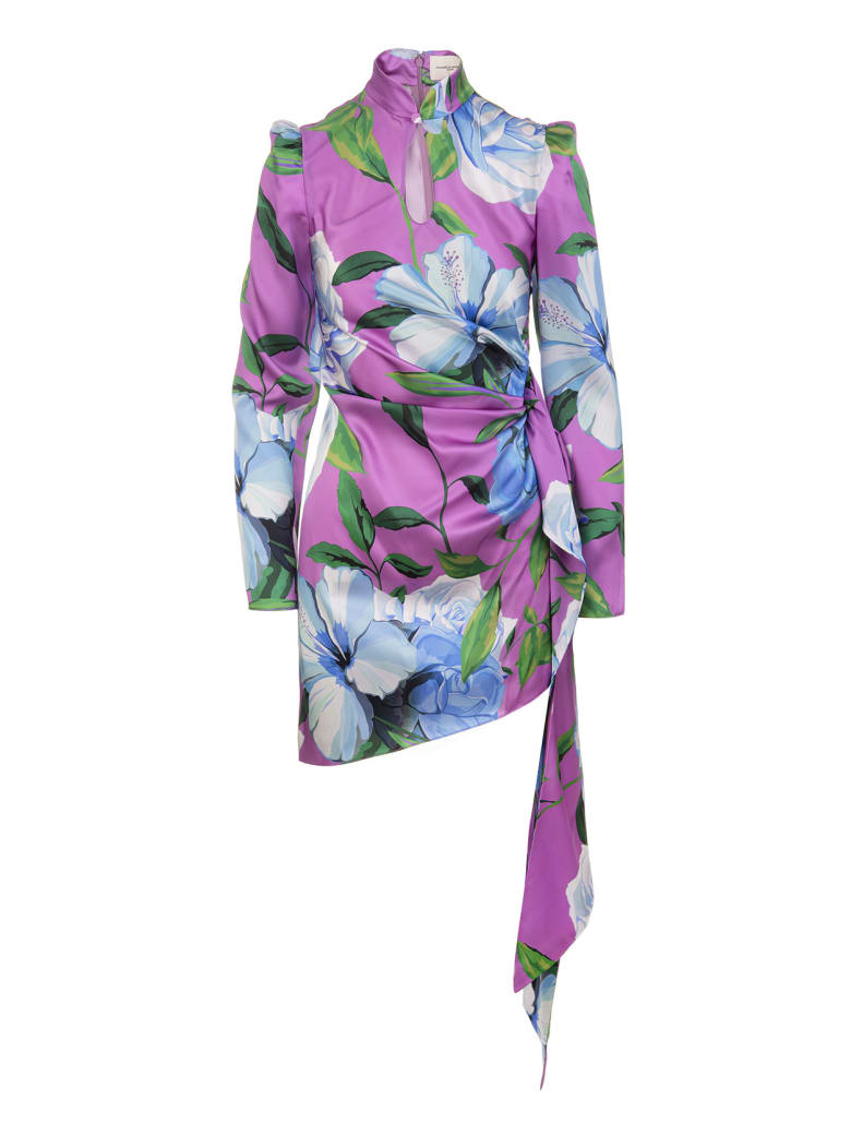 Giuseppe di Morabito Floral Asymmetrical Short Dress With Draping - Flower multi