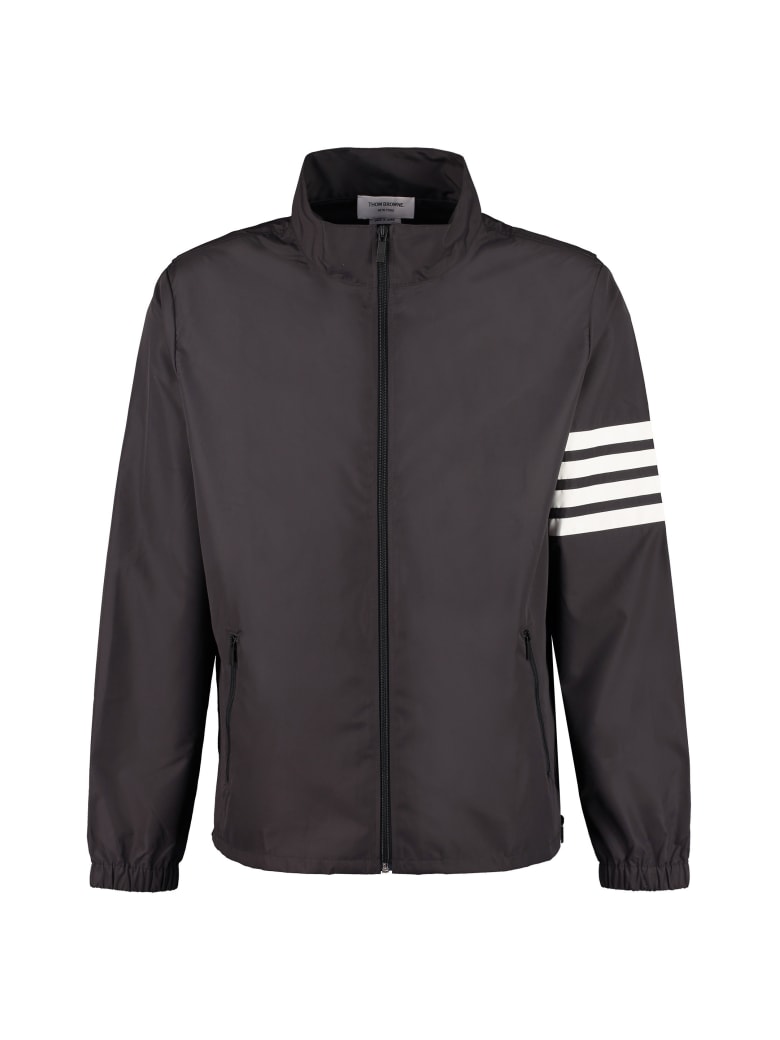 Thom Browne Techno Nylon Windbreaker-jacket - black
