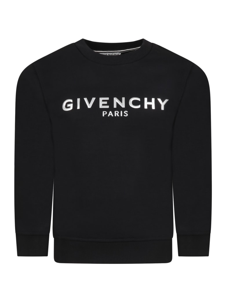 Givenchy Black Sweatshirt For Kids With Logo - Nero