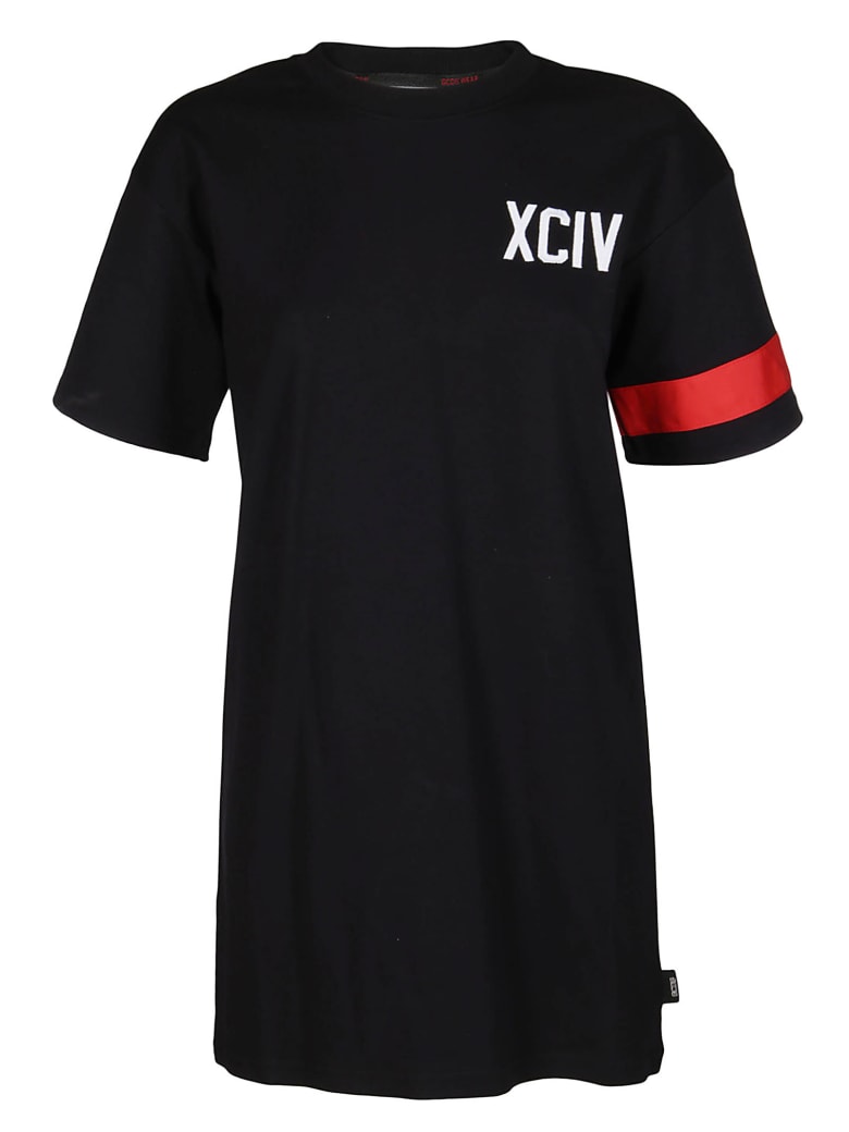 GCDS Black Cotton T-shirt Dress - Black