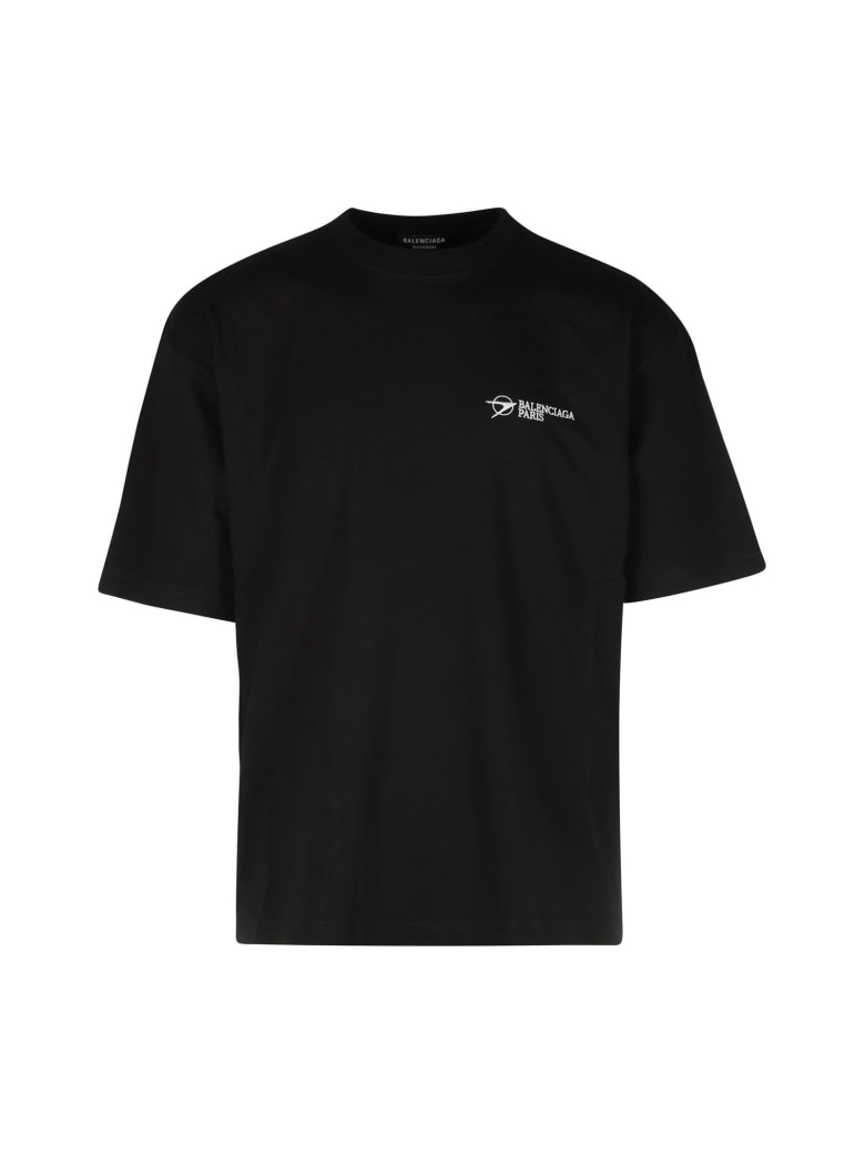 Balenciaga Medium Fit T-shirt Vintage Jersey - Nero e Bianco