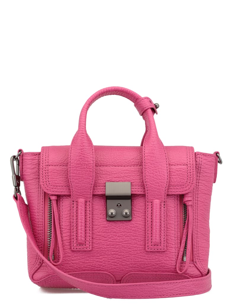 3.1 Phillip Lim Pebbled Leather Bag - BRT FUCHSIA