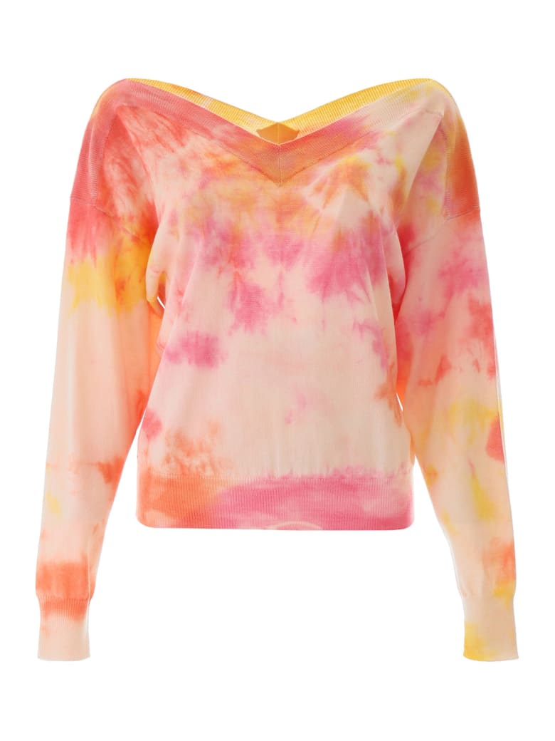 msgm tie dye cardigan