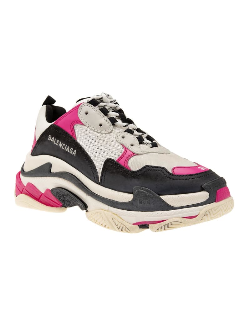 balenciaga triple s pink black