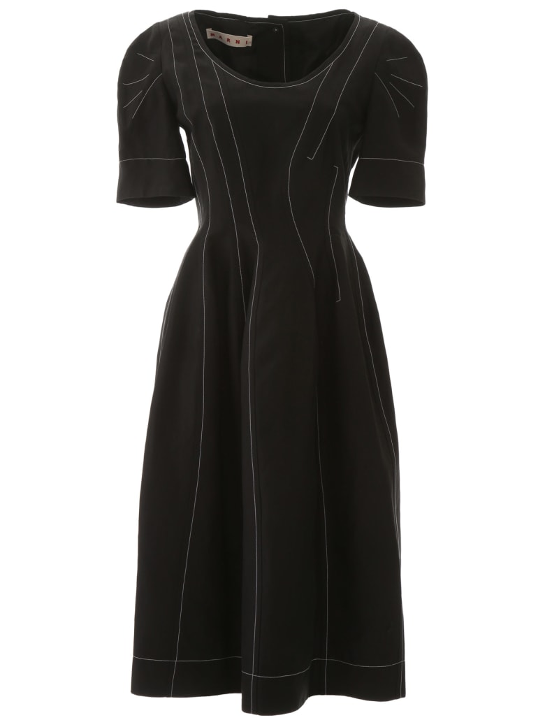 Marni Dress With Stitching - BLACK (Black)