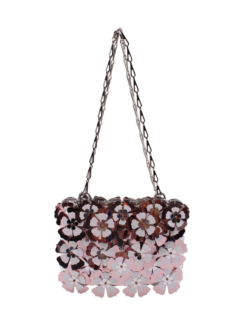 Paco Rabanne 'sparkle Bloom' Pvc Shoulder Bags - Light Pink