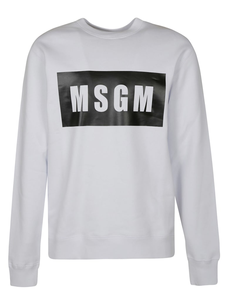 MSGM Chest Logo Sweatshirt - White