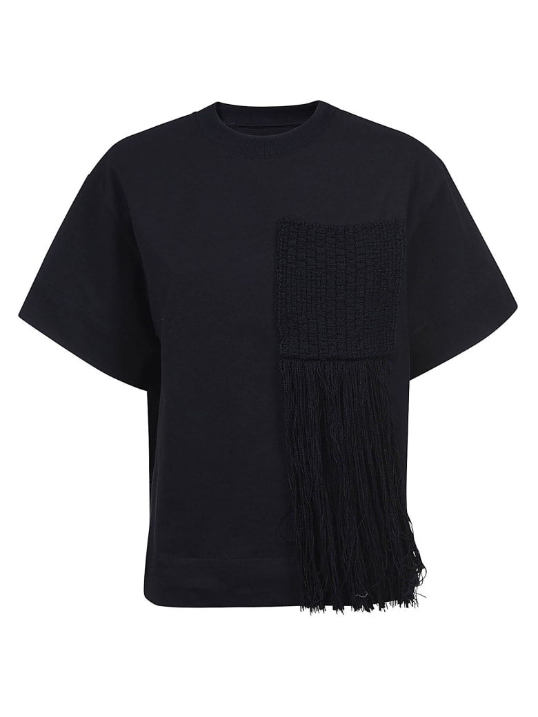 Jil Sander Chest Embroidered T-shirt - Black